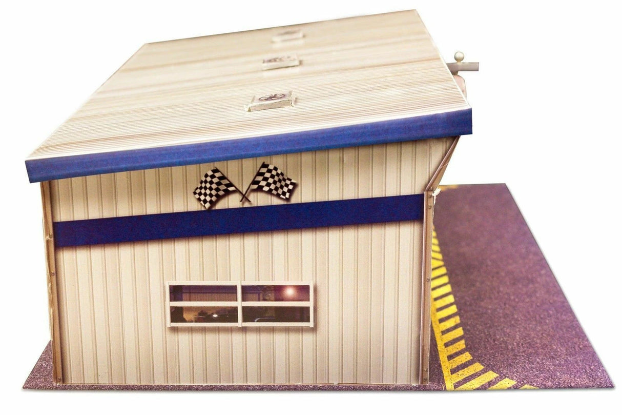 Pit Stop Garage Photo Real scale building kit for BK 6423, side view