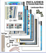 Pit Stop Garage Photo Real scale building kit for BK 6423, detail view