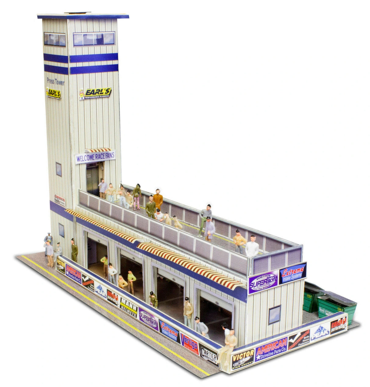 Press & Media Tower Photo Real scale building kit for BK 6424, main view