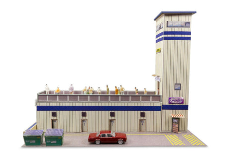 Press & Media Tower Photo Real scale building kit for BK 6424, front view
