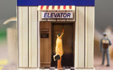 Press & Media Tower Photo Real scale building kit for BK 6424, front view