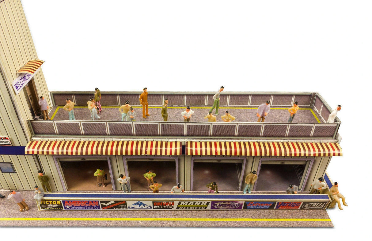Press & Media Tower Photo Real scale building kit for BK 6424, side view