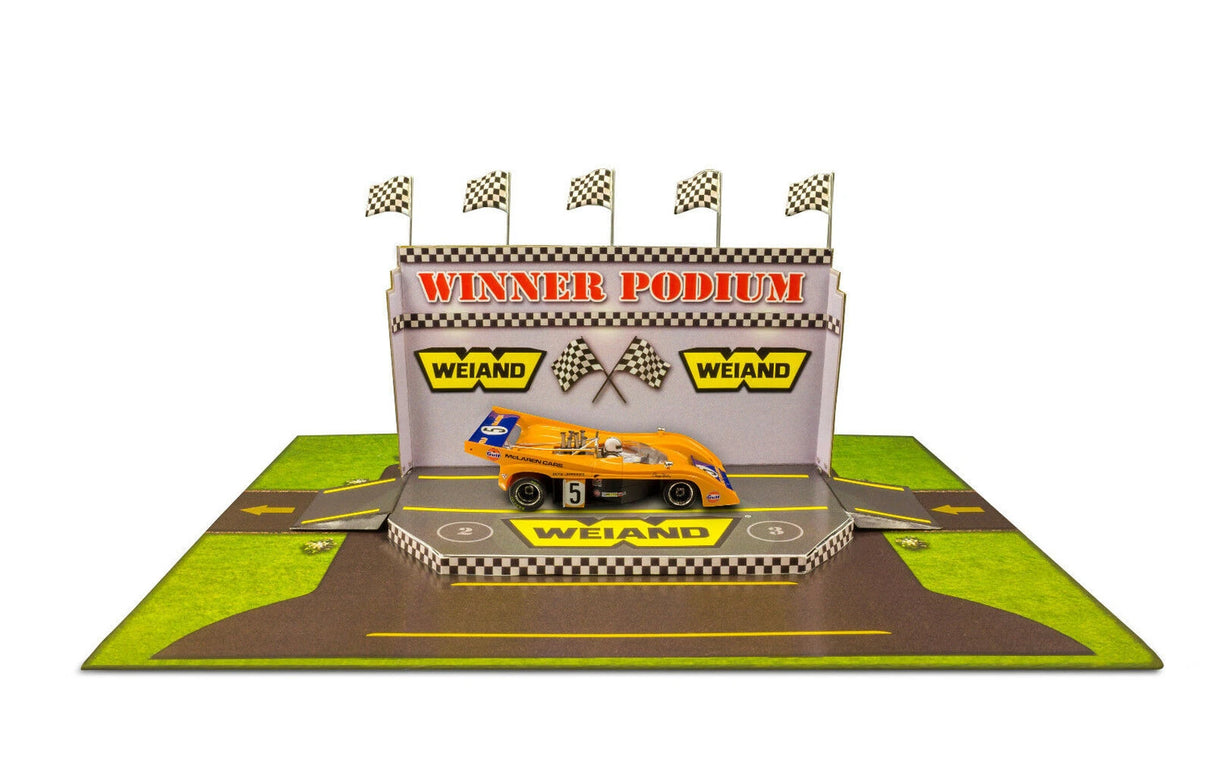 1/64 "winners Podium Photo Real scale building kit for BK 6427, main view