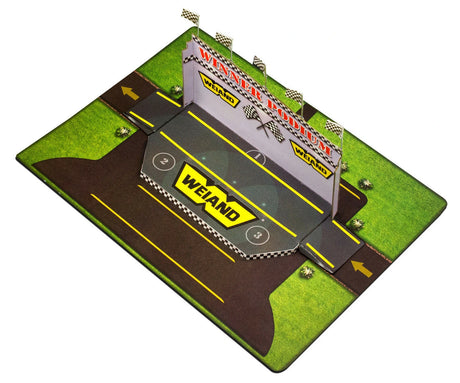 1/64 "winners Podium Photo Real scale building kit for BK 6427, front view