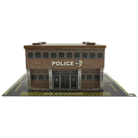 Police Station Photo Real scale building kit for BK 6433, front view