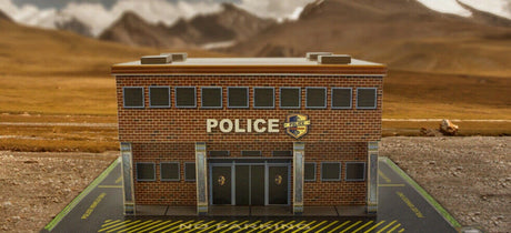 Police Station Photo Real scale building kit for BK 6433, top view
