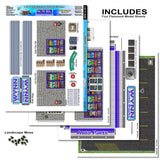 1/64 Wynn Auto Parts Store Kit Model Diorama Scenery Photo Real scale building kit for BK 6435, package view