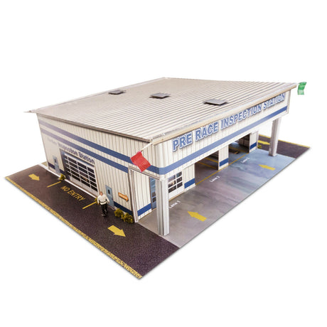 Pre-race Inspection Station Photo Real scale building kit for BK 6442, main view