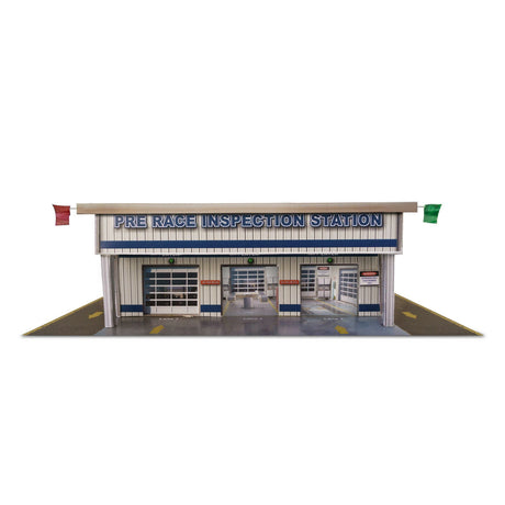 Pre-race Inspection Station Photo Real scale building kit for BK 6442, front view
