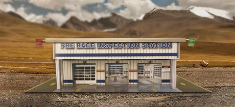 Pre-race Inspection Station Photo Real scale building kit for BK 6442, side view