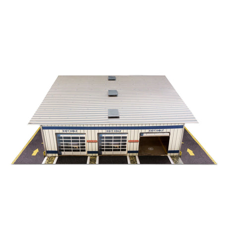 Pre-race Inspection Station Photo Real scale building kit for BK 6442, top view