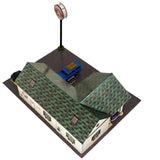 Leroy's Gas Station Photo Real scale building kit for BK 6447, rear view