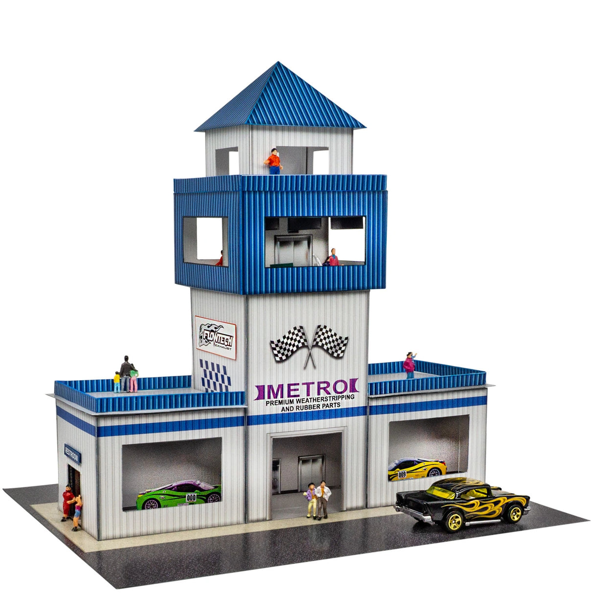 Track Tower Photo Real scale building kit for BK 6461, side view