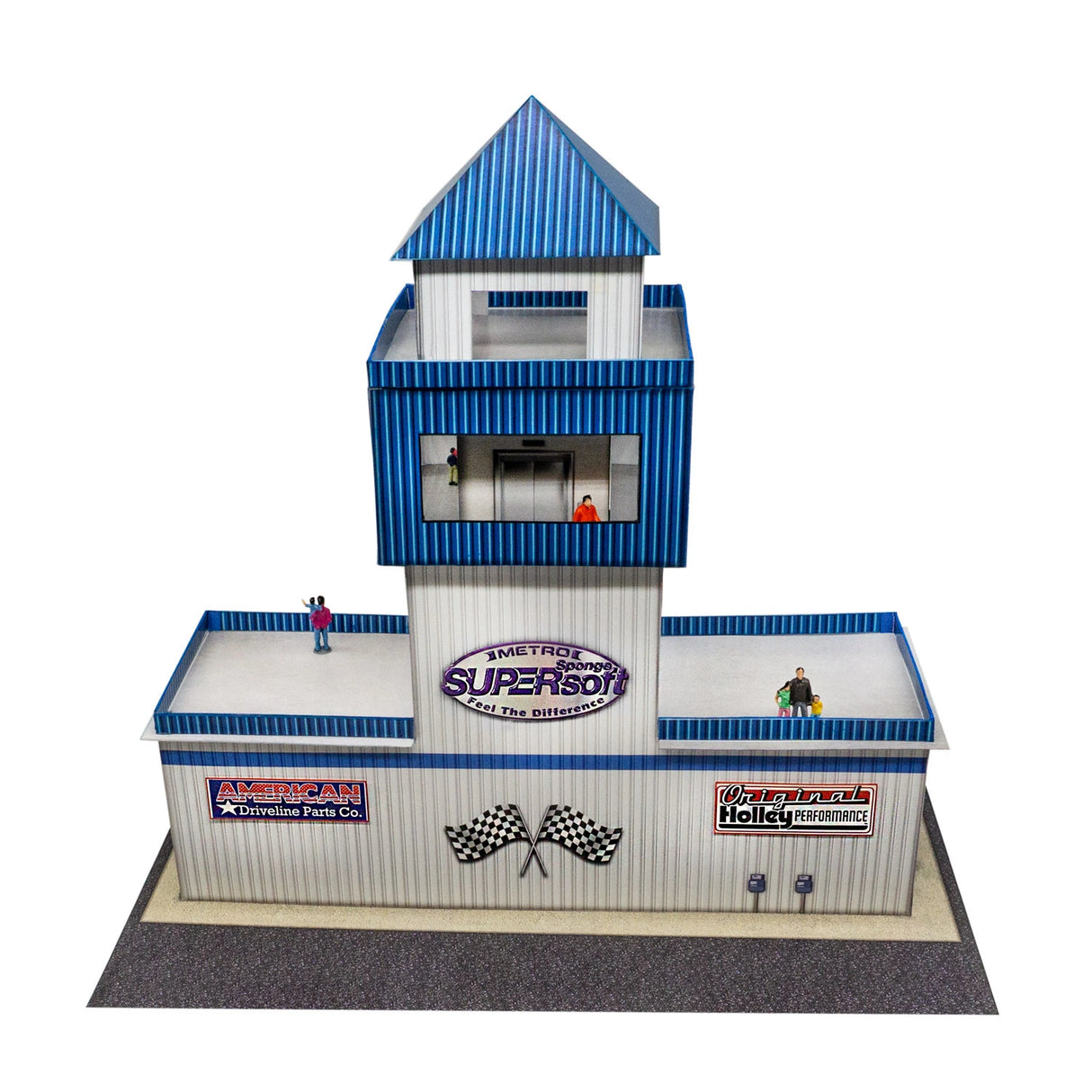 Track Tower Photo Real scale building kit for BK 6461, rear view