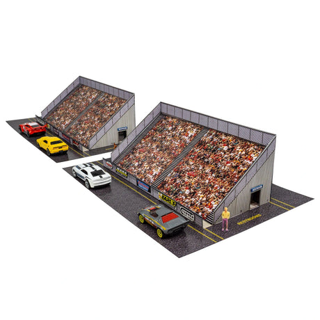 Bleachers with Crowd Photo Real scale building kit for BK 6462, main view