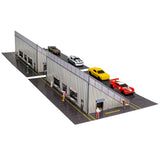 Bleachers with Crowd Photo Real scale building kit for BK 6462, rear view