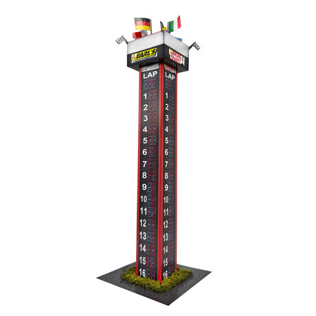 Arlo Raceway Tower Photo Real scale building kit for BK 6478, rear view