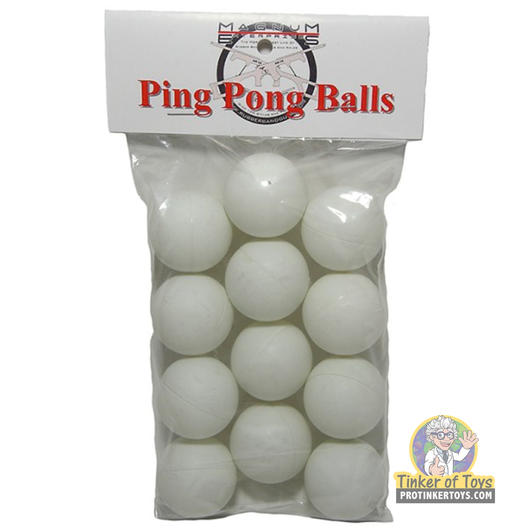 Ping Pong Ball Ammo 12-Pack | GL2PPBA12CT | Magnum Rubber Band Guns