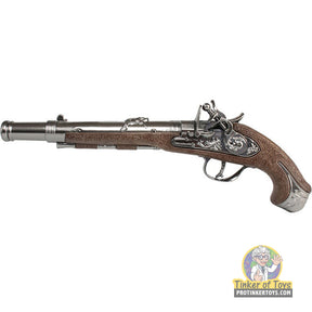 Die-cast metal flintlock pistol replica for pirate play for Gonher 94/0, front view