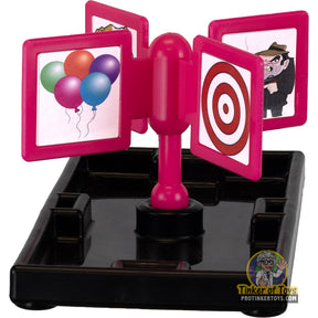 Plastic target rotator with various game faces and targets on a black base for Magnum Rubber Band Guns GL2RTTR-P