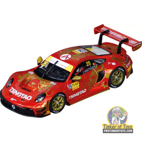 Red Porsche 911 GT3 R race car replica, Macau GP livery for Carrera Evolution 20027820, front view