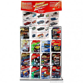Display rack for collectible slot cars and toys for Auto World AWAC015