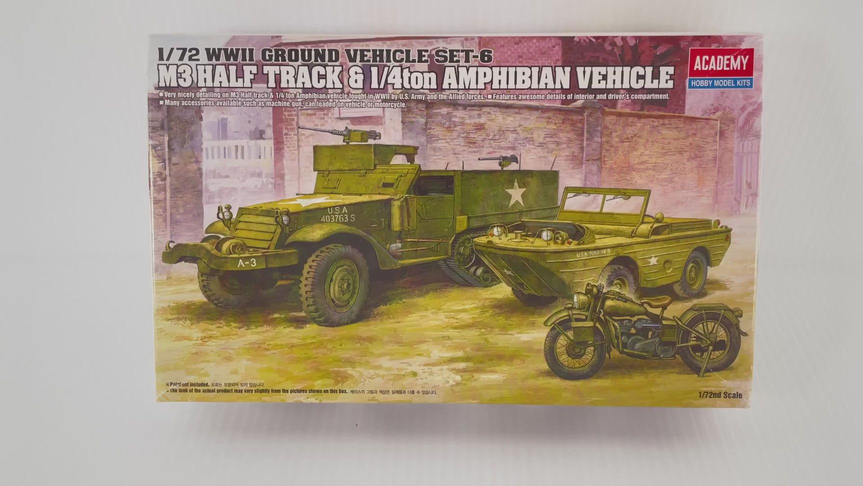 M3 Half Track & 1/4ton Amphibian Vehicle 1:72 | 13408 | Academy