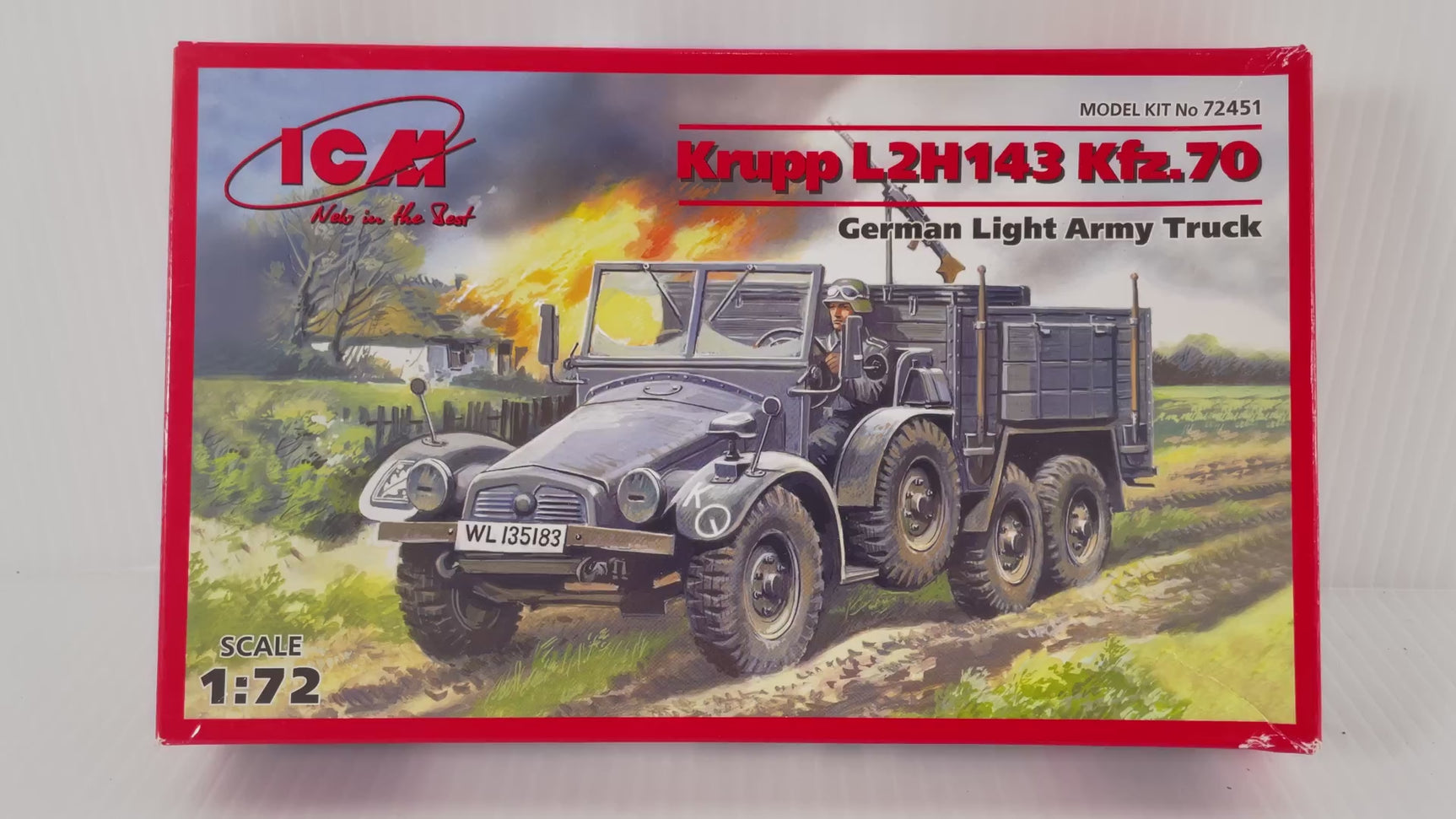 Krupp L2H143 Kfz.70 German Light Army Truck 1:72 | 72451 | ICM
