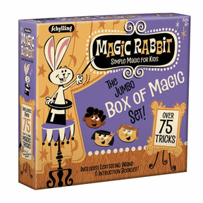 Magic rabbit trick box set for kids, includes wand and booklet for Schylling RMMS