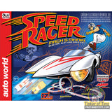 Speed Racer Mach 5 Mania electric slot car race set box art for Auto World SRS361