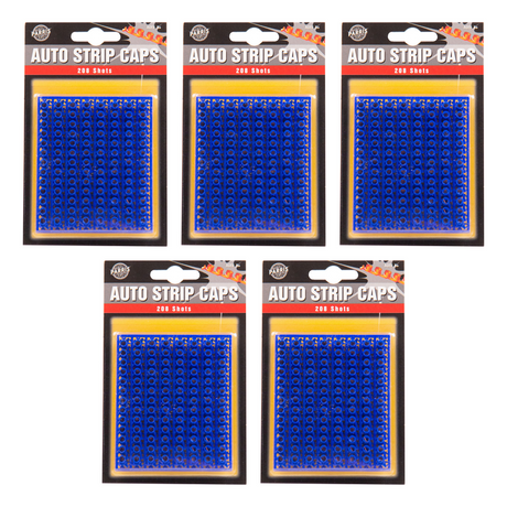 Single Shot Strip Caps 5-Pack — 1,040 Shots | 915 | Parris Toys bundle collage