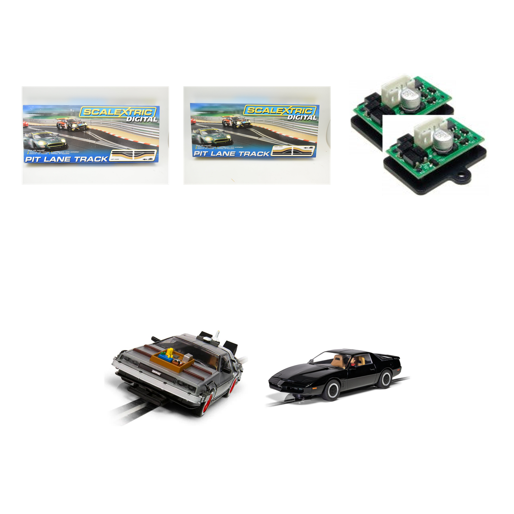 Pit Lane Track Hand - Includes Sensor 6-Item Bundle — Scalextric bundle collage