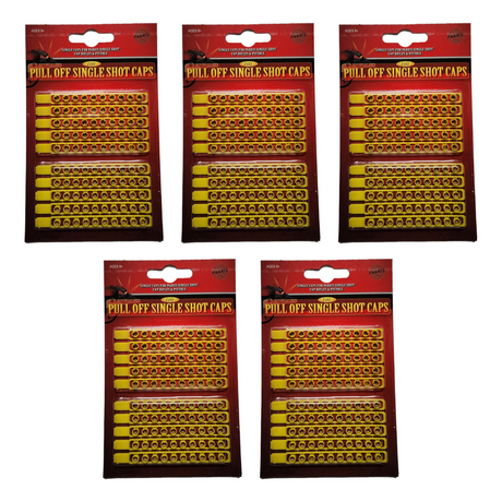 Single Shot Caps 5-Pack — 500 Shots | 917 | Parris Toys bundle collage