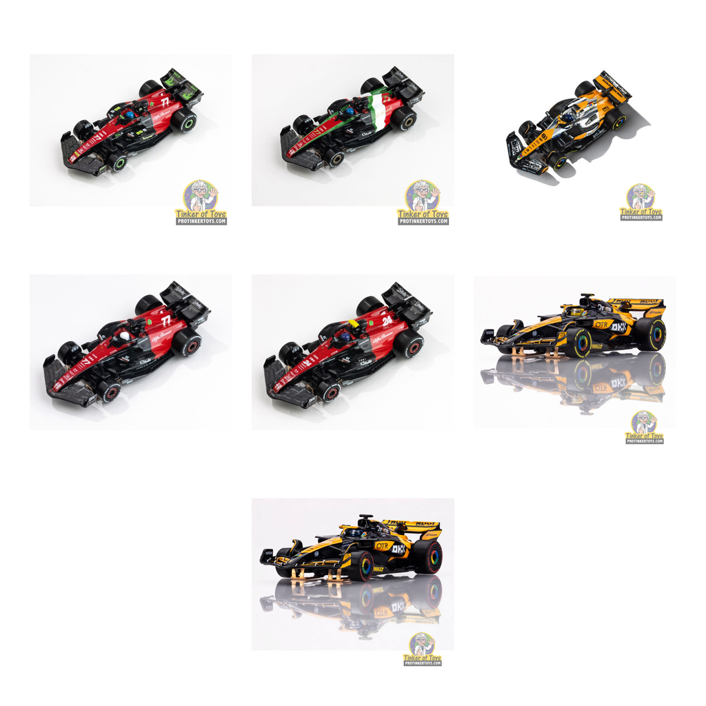 Mega Mega Mega Super Pack F1 Cars, AFX Race Masters bundle collage