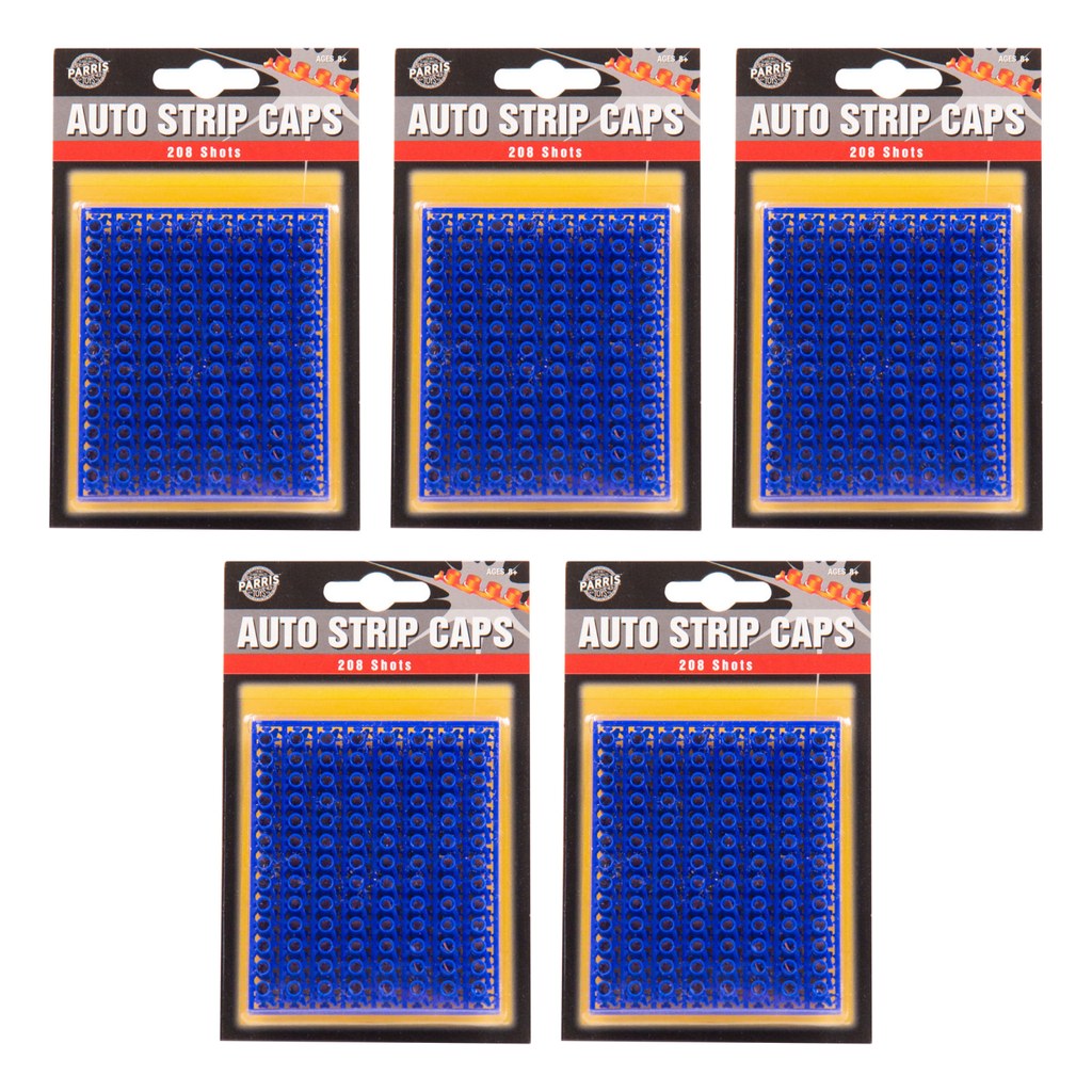 Single Shot Strip Caps 5-Pack — 1,040 Shots | 915 | Parris Toys bundle collage