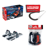Drag Strip Combo HO Track Accessories 4-Piece Bundle — Auto World bundle collage