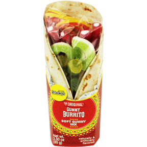Soft gummy snack mix in a tortilla-like wrapper for Mountain Sweets R11452