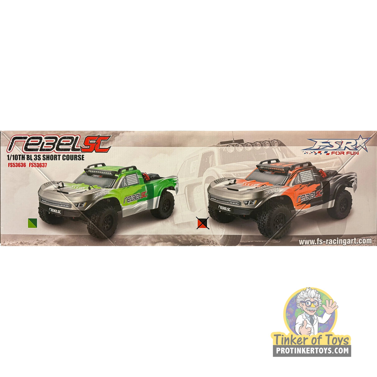 Rebel SC 1/10 Scale 3S Brushless Short Course Truck (Orange) | FSR25156 | FS Racing