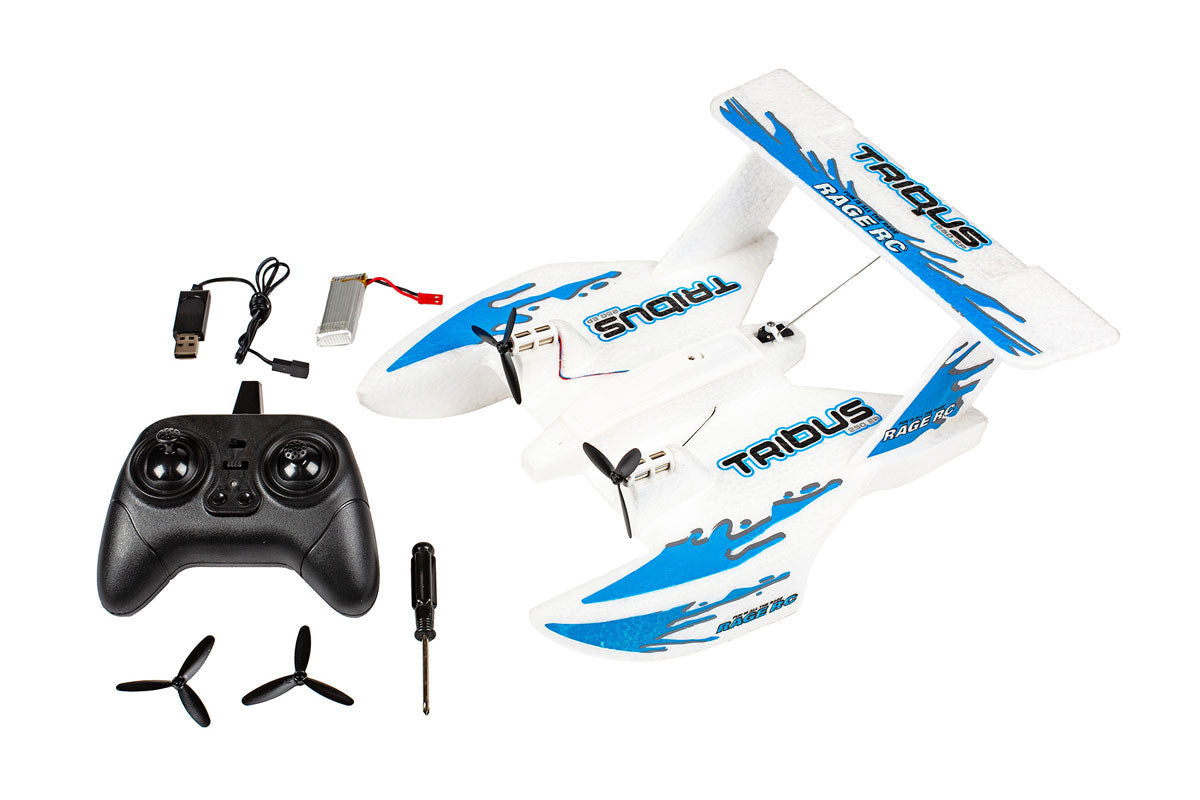 Tribus 250 Electric Powered RTF Amphibious Aircraft; Blue| RGR3100 | Rage R/C