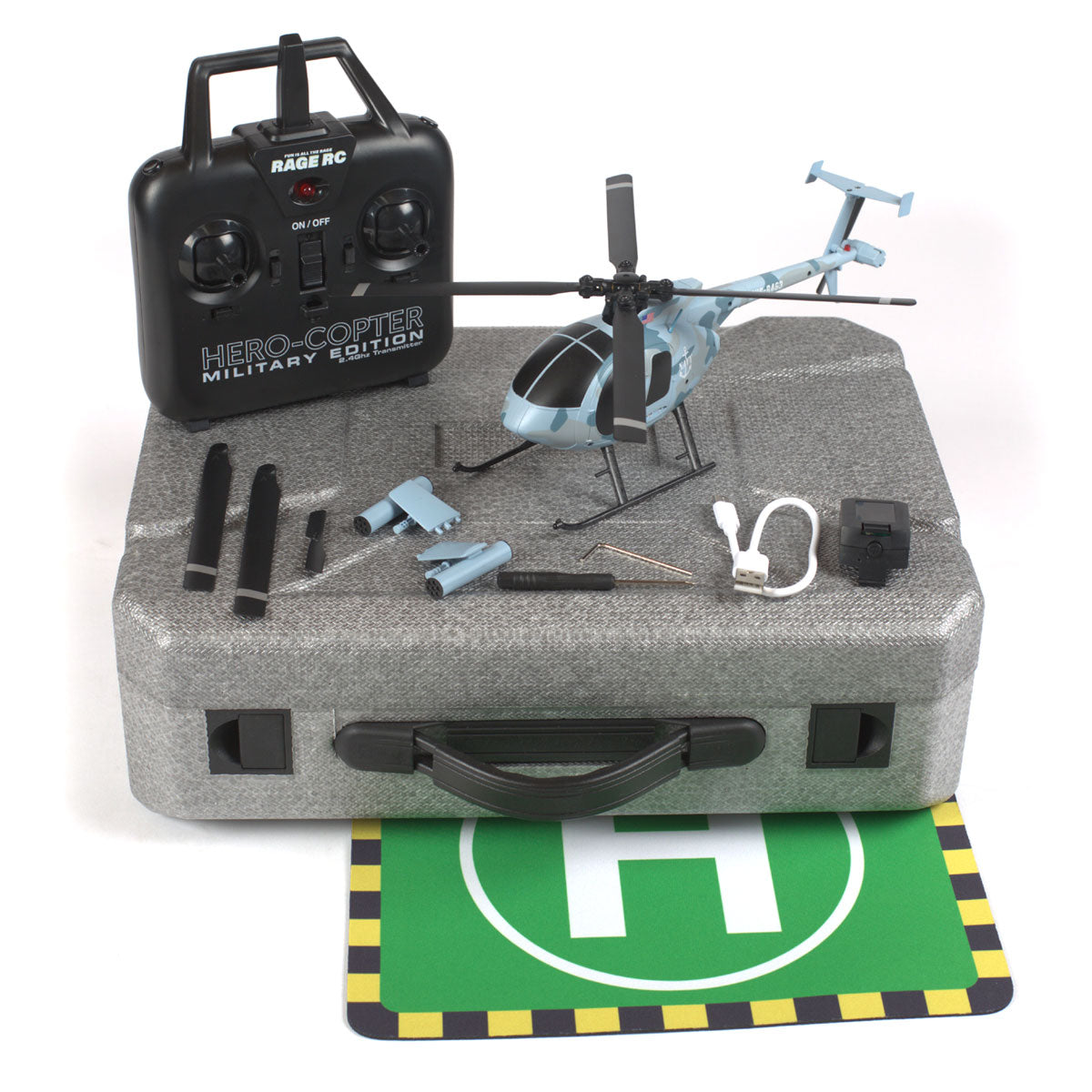 Hero-Copter Military, 4-Blade RTF Heli; | RGR6100 | Rage RC
