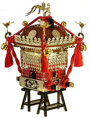 Portable Doyusha shrine with ornate, tiered structure and hanging tassels for 470