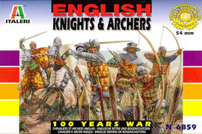 Model kit box art: English Knights and Archers figures for 100 Years War for Italeri Model Co 6859