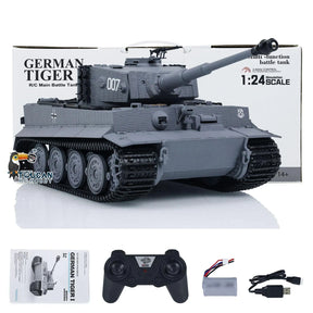 Remote-controlled 1/24 scale German Tiger I tank model kit for IMEX HL384815