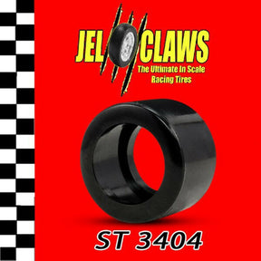 Black rear slot car tire, model ST 3404, for 1/24 scale racing for Jel Claw