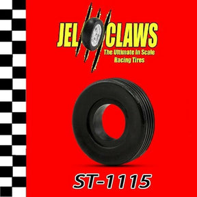 Black slot car tire for 1/32 scale model cars for Jel Claw ST 1115