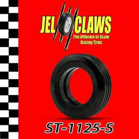 Black scale slot car tire for front axle, size 1/32 for Jel Claw ST 1125-S