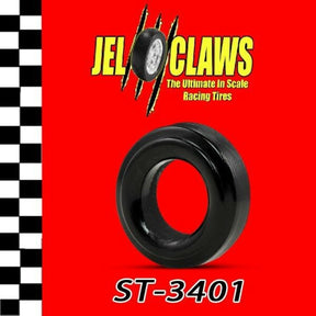 Black slot car tire for 1/24 scale racing for Jel Claw ST 3401