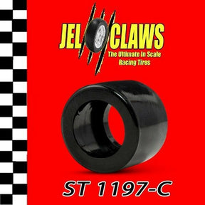 Black slot car tire, ST 1197-C, for 1/32 scale racing for Jel Claw