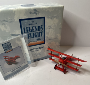 Red Baron Fokker Dr.I model airplane with box and cards for Hallmark QHA1005