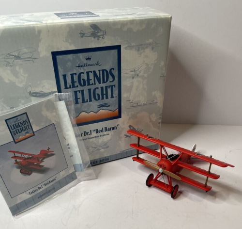 Second Chance Hallmark Legends in Flight Red Baron Fokker Dr1 Numbered Edition | QHA1005 | Hallmark